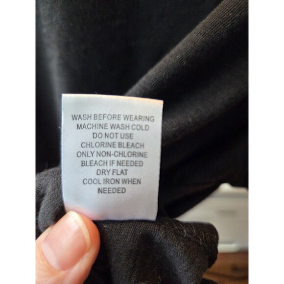 Urban Diction Black V Neck Women's T-Shirt, Large - Picture 5 of 5